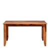 Catrice Solid Wood 6 Seater Dining Table in Warm Walnut Finish