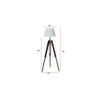 Shaylah Off White Cotton & Silk Mix Shade Floor Lamp