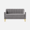 Fame Velvet 2 Seater Sofa in Grey Colour