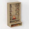 Bluewud Shubh Mini Engineered Wood Prayerut In European Oak Finish