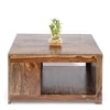 Milan Sheesham Wood Coffee Table In Teak Finish