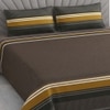 Mustard Geometric 400 Tc Cotton Flat  Super King Size Bedsheet With 2 Pillow Cover