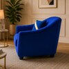 Hamaz 1 Seater Sofa In Fabric Blue Color
