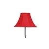 Zinnia Red Fabric Floor Lamp with Black Iron Base