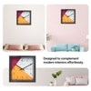 Vibrant Pink-Yellow Geometric Wood Wall Clock
