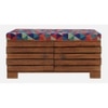 Liliana Shoe Rack With Seating In Honey Oak Finish