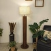 Cedar Beige Jute Floor Lamp with Beige Jute Base