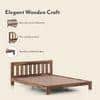 Beirut Solid Wood Bed Queen Size In Teak Finish