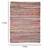 Imperial Knots Multicolor Jute Cotton Hand Woven Dhurrie 3x5 Feet