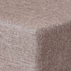 Iris Solid Wood Pouffee in Jute Beige Fabric