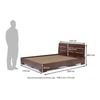 Ohio Solid Wood Queen Size Non Storage Bed In Teak Finish