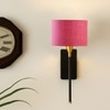 Devansh Metal Electric Wall Light in Black Colour with Pink Shade Count of 1 Light