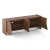 Koro Solid Wood TV Cabinet In Amber Walnut Finish