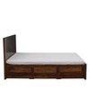 Kingsbury Solid Wood Queen  Size Bed With Hydraulic Storage (Provincial Teak Finish)