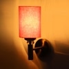 Devansh Metal Electric Wall Light in Gold Colour with Orange Shade Count of 1 Light