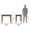 Malabar Solid Wood Study Table in Amber Walnut Finish