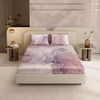 Stoa Paris 300TC UltrSatin King Bedsheet Set Satin King Lavender, Peach Gold