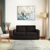 Apollo Compact High Back 2 Seater  Fabric Sofa In Deep Brown Velvet Colour