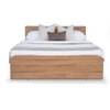 Vienta Engineered Wood King Size Box Storage Bed in Brentwood Oak Brown
