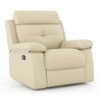 Raphael Leatherette One Seater Manual Recliner in Off White Colour