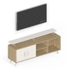 Bluewud Skiddo Engineered Wood Tvcabinet In European Oak & White Finish