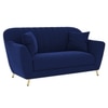 Rivo Velvet 2 Seater Sofa in Navy Blue Color