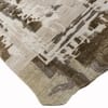 Abstract Ivory Silver Wool Silk Shaped Rug Hand Tufted Area Rug for Living Room Bedroom 10x14