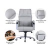 Polar High Back Leatherette Office Chair In Grey Colour