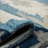 Lorenzo Blue Abstract Hand-Tufted Viscose 6X4 Feet Carpet
