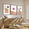 The Castle Decor Boho Abstract Botanical Wall Art Set of 3 Design 5 11x17 Inch