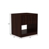 Wave Solid Wood  Bedside Table in Walnut Finish