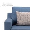 Stevens 1 Seater Fabric Sofa in Turkish Blue Colour