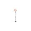 Petra Multicolour Fabric Floor Lamp with Black Iron Base
