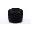 Marius Swivel Solid Wood Round Chair in Black Colour