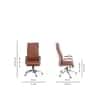 Ettorez  Global Hb Stylish Sleek Leatherette Office Chair In Tan Colour