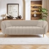 Nero Velvet 3 Seater Sofa in Cream Colour