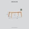 Scandinavian Aimon Coffee Table Walnut Finish