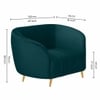 Nero Velvet 1 Seater Sofa in T Blue Colour