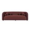 Zenol Boucle Fabrict 3 Seater Sofa In Pink