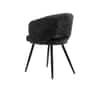Iron Fabric Dining Chair in Grey Colour