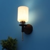 Eliante Wall Lights Mild Steel, Glass & Glass Material Brown,Gold & White Finish
