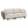 Aster 3 Seater Sofa In Dual Tone Beige And Chocolate Colour