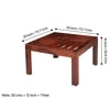 Sydney Sheesham Wood Contemporary Square Coffee Table In Honey Finish