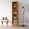 Hexa Red Wooden 2 Door Wardrobe with Hanging Space in Giant Wood Colour