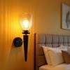 Eliante Mashal Wall Lights Mild Steel & Glass Material Brown & Champaign Finish