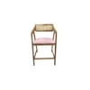 Adikia Solid Wood Lounge Chair In Pink Colour