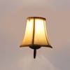 Devansh Black Wall Mounted Lamp With Off-White Cotton Shade