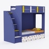 Pinwheels Trundle Bunk Bed In Blue Colour