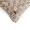 Geometric Stone  And Natural Knitted Cushion Cover  16X16 Inches