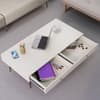 Hexa Engineered Wood Coffee Table With 2 Drawers In Frosty White